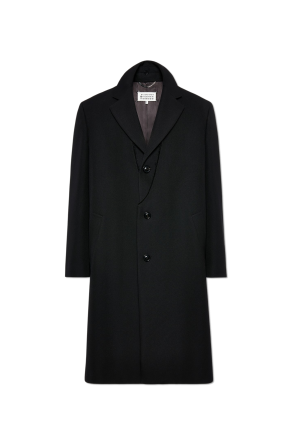 Grey Wool coat with single vent Ami Alexandre Mattiussi - Vitkac